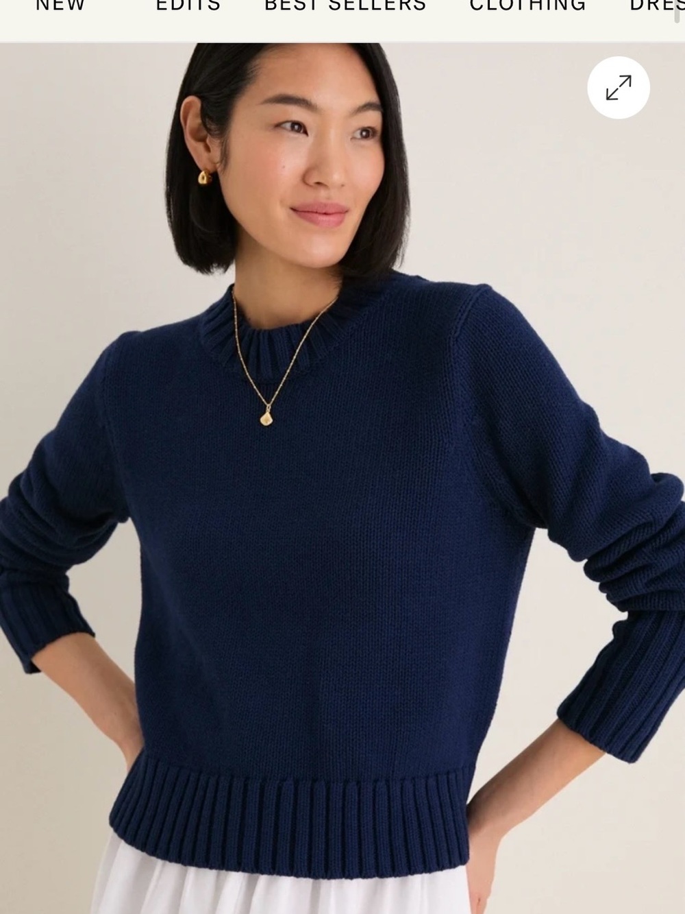 Tuckernuck Navy Cotton William Crewneck